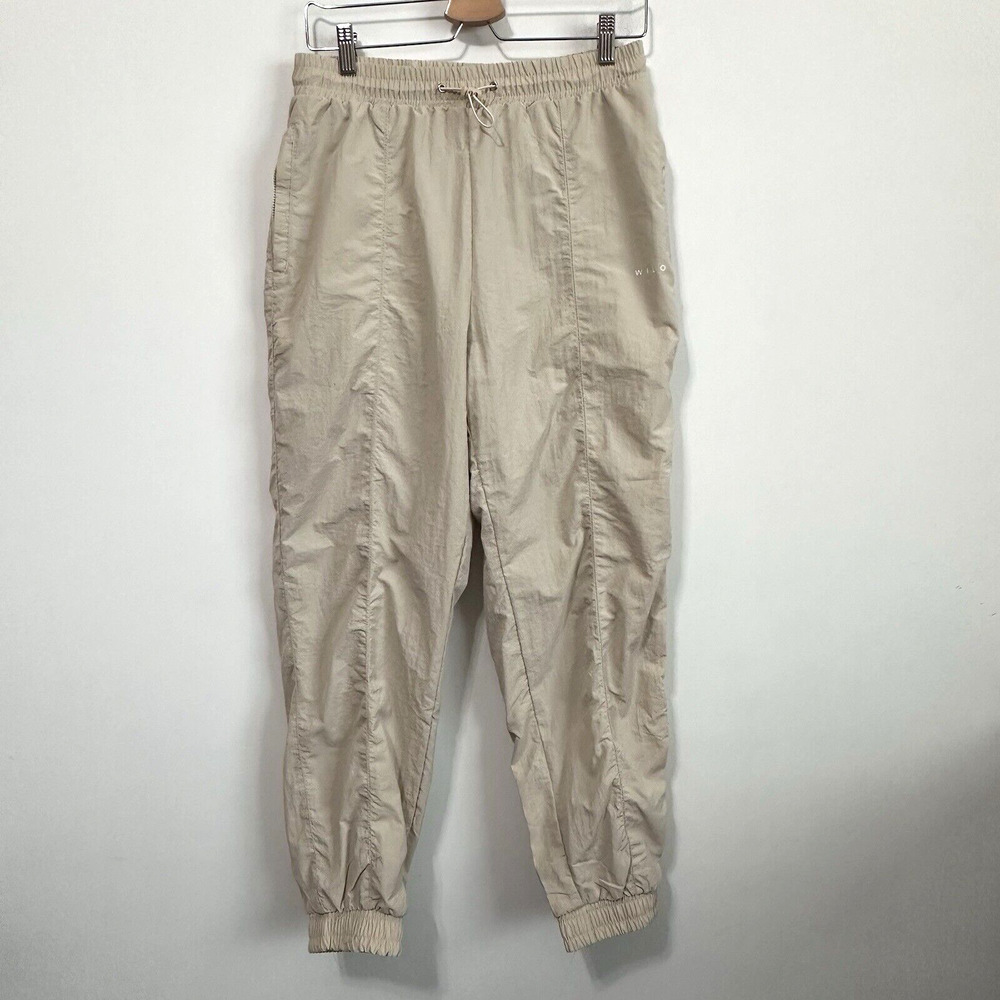 Wilo The Label Parachute Pants M 30x26 Y2K High Rise Athleisure Wear Clay NEW